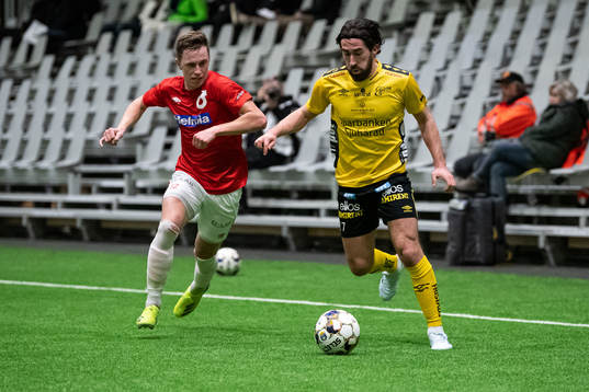 Degerfors Erik Lindell och Elfsborgs Frederik Holst
