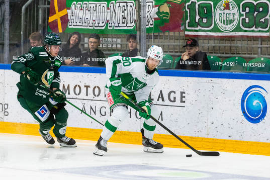 Färjestads Per Åslund och Rögles Ted Brithén