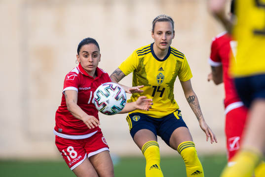 Emma Xuereb of Malta and Nathalie Björn of Sweden