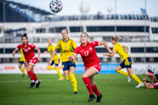 Brenda Borg of Malta and Nathalie Björn of Sweden
