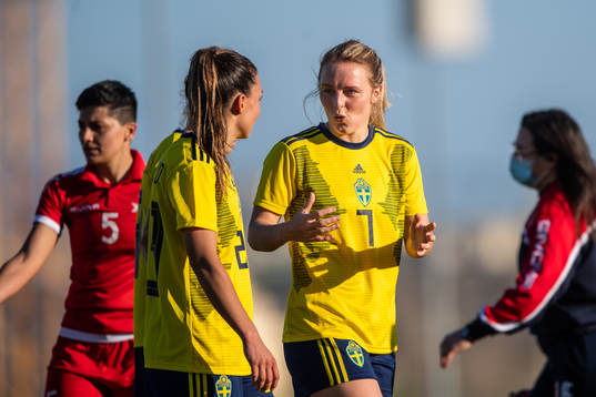 Johanna Rytting Kaneryd of Sweden and Mimmi Larsson of