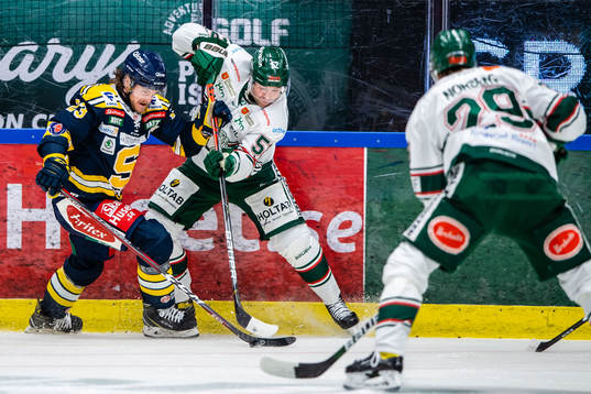 Södertäljes Bobbo Petersson och Tingsryds Ludvig Elvenes