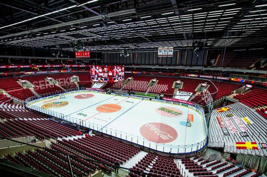 Malmö arena innan ishockeymatchen i SHL mellan Malmö