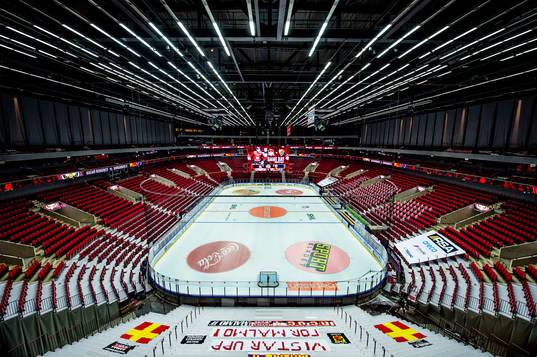 Malmö arena innan ishockeymatchen i SHL mellan Malmö