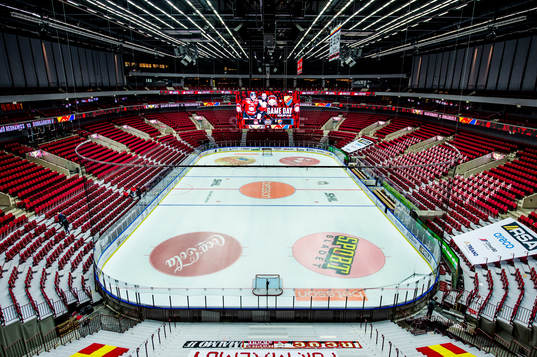 Malmö arena innan ishockeymatchen i SHL mellan Malmö