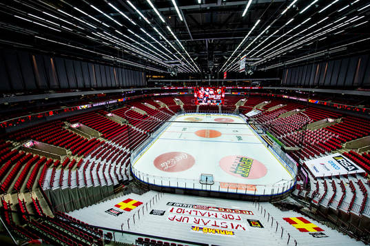 Malmö arena innan ishockeymatchen i SHL mellan Malmö