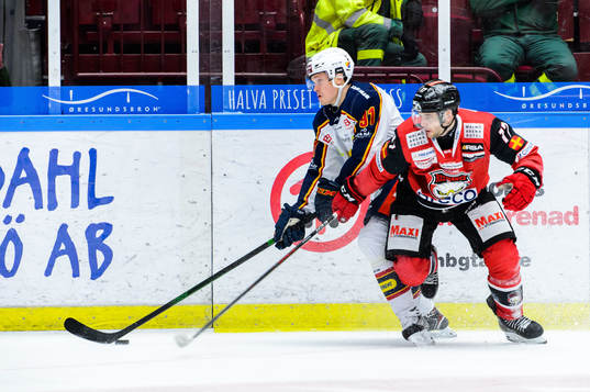 Djurgårdens Linus Andersson och Malmö Redhawks Pathrik