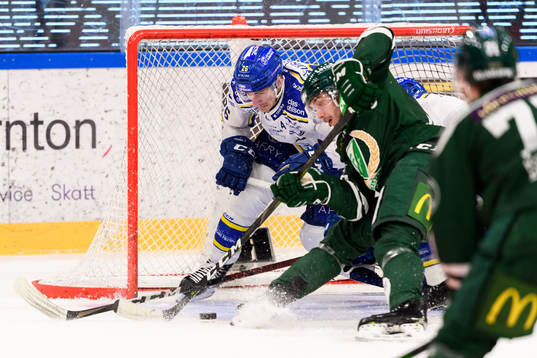 Leksands Patrik Norén och Färjestads Jakob Forsbacka