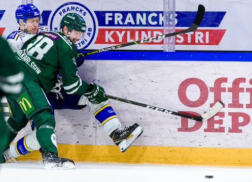 Leksands Emil Heineman och Färjestads Jakob Forsbacka