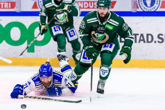 Leksands Mattias Ritola och Färjestads Jesse Virtanen