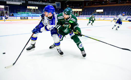 Leksands Mirco Müller och Färjestads Pontus Widerström