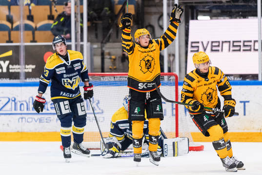 s Arttu Ilomäki deppar medan Skellefteås Linus Lindström