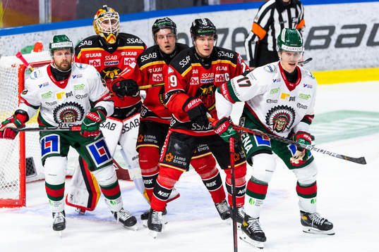Luleås Juhani Tyrväinen, Erik Gustafsson och Frölundas