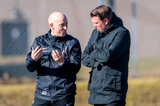 Landskronas tränare Billy Magnusson och Mjällbys