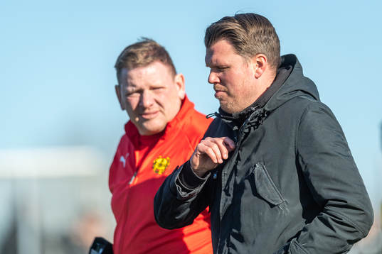 Mjällbys assisterande tränare Alf Westerberg  och