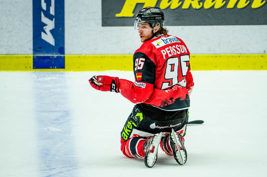 Malmö Redhawks Carl Persson deppar på isen
