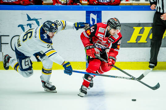 s Alexander Bergström och Malmö Redhawks Jesper Jensen