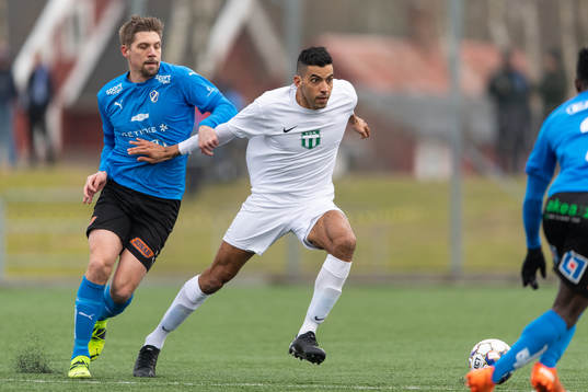 Halmstads Mikael Boman och Västerås Pedro Ribeiro