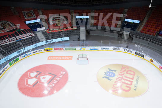 Scandinavium interiört innan ishockeymatchen i SHL mellan