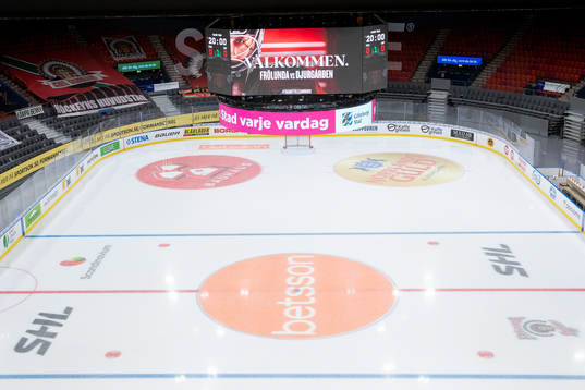 Scandinavium interiört innan ishockeymatchen i SHL mellan