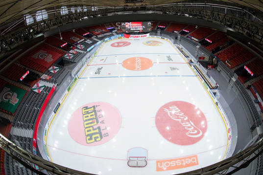 Scandinavium interiört innan ishockeymatchen i SHL mellan