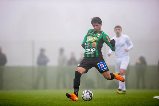 under fotbollsmatchen i träningsmatchen mellan Varberg och
