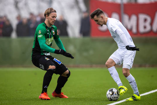under fotbollsmatchen i träningsmatchen mellan Varberg och