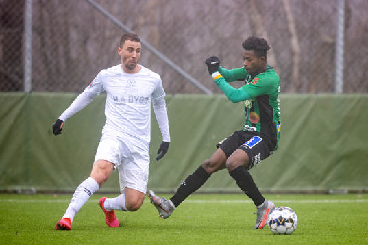 under fotbollsmatchen i träningsmatchen mellan Varberg och