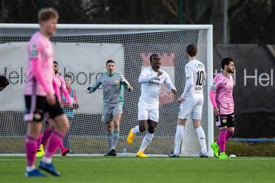 Helsingborgs Noel Mbo jublar