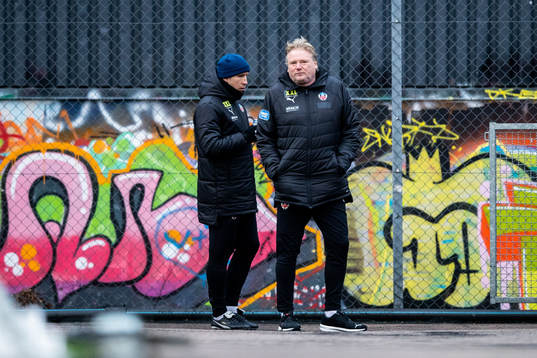 Helsingborgs assisterande tränare Mattias Lindström och