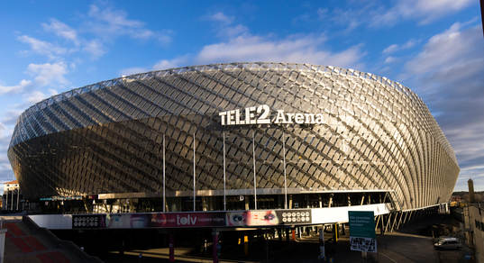 Vy över Tele2 Arena