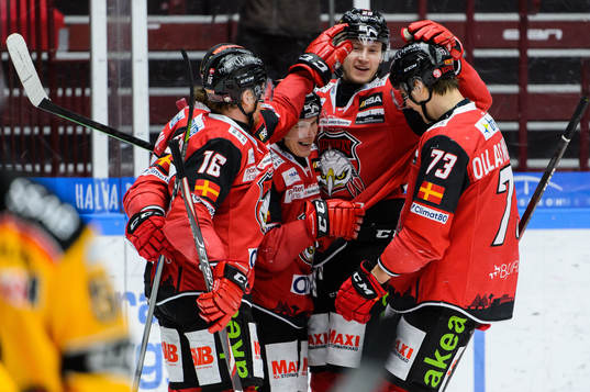 Malmö Redhawks Jan-Mikael Järvinen jublar