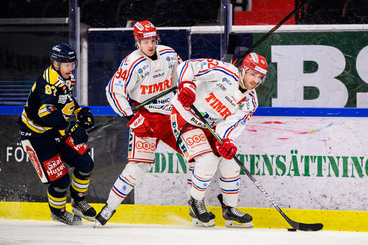 Södertäljes Hugo Gustafsson mot Timrås Sebastian