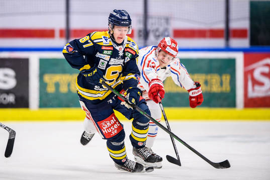 Södertäljes Hugo Gustafsson och Timrås Hugo Reinhardt