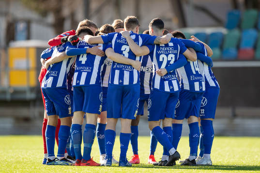 IFK Göteborg samlade innan fotbollsmatchen i Svenska Cupen