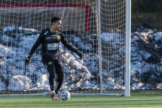 Hammarbys målvakt Oliver Dovin