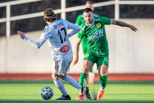 Oskarshamns Olle Lindqvist och Hammarbys Vladimir Rodic
