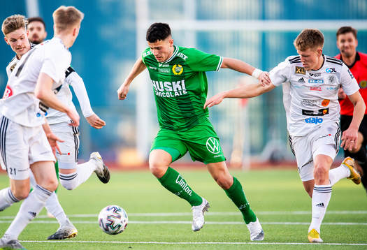 Hammarbys Astrit Selmani och Oskarshamns Oskar Stejdahl