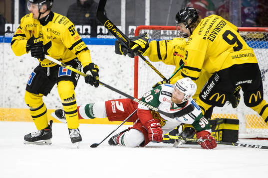 Moras Daniel Ljungren och Västerås Alex Trivellato och