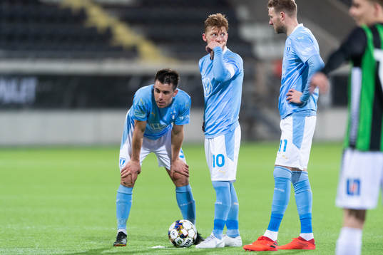 Malmö FFs Jonas Knudsen, Anders Christiansen och Ola