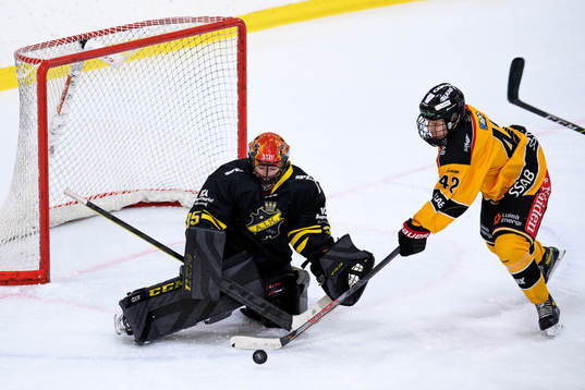 s målvakt Jule Flötgen och Luleås Viivi Vainikka