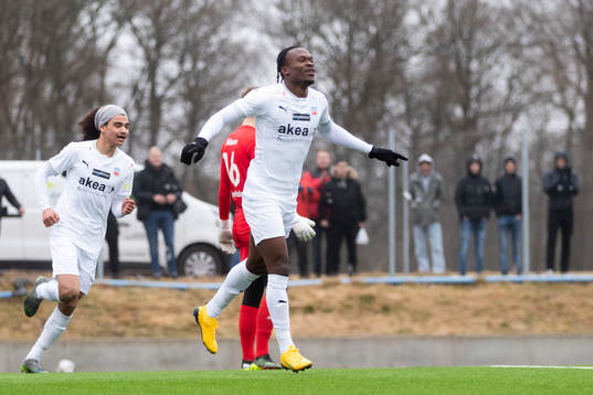 Helsingborgs Noel Mbo jublar