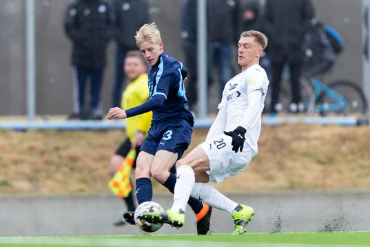 Malmö FFs Emil Lindman och Helsingborgs Dennis Olsson