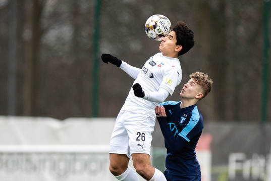 Helsingborgs Victor Göransson och Malmö FFs Hugo Bolin