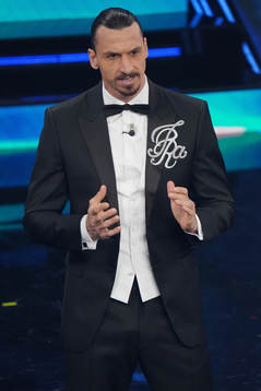 Zlatan Ibrahimovic attends the Sanremo Music Festival 2021