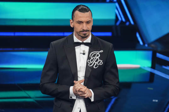 Zlatan Ibrahimovic attends the Sanremo Music Festival 2021