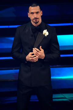 Zlatan Ibrahimovic attends the Sanremo Music Festival 2021