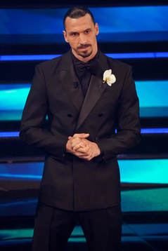 Zlatan Ibrahimovic attends the Sanremo Music Festival 2021