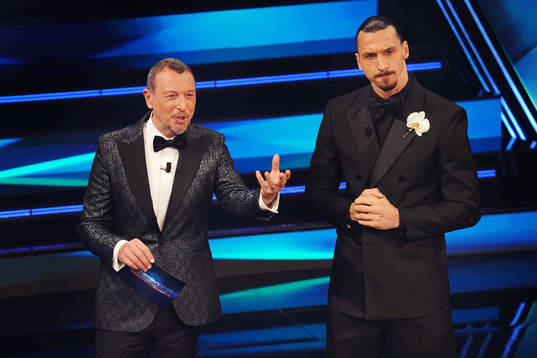 Zlatan Ibrahimovic attends the Sanremo Music Festival 2021