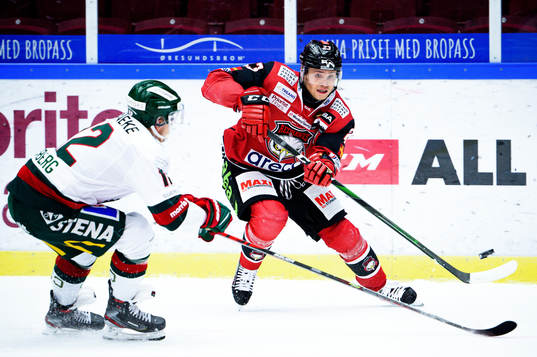 Frölundas Max Friberg och Malmö Redhawks Christoffer